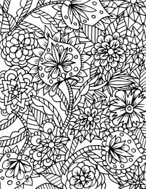 Ilkbahar boyama sayfası,  coloring page, İlkbahar çiçeklerinin desenleri., 