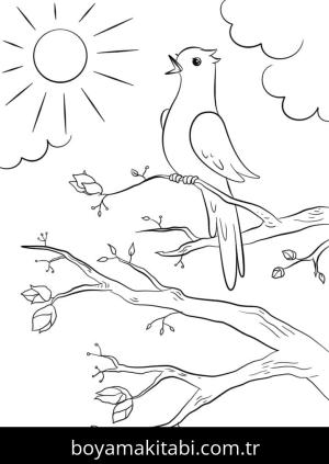 Ilkbahar boyama sayfası – ücretsiz yazdır, boyama etkinliği