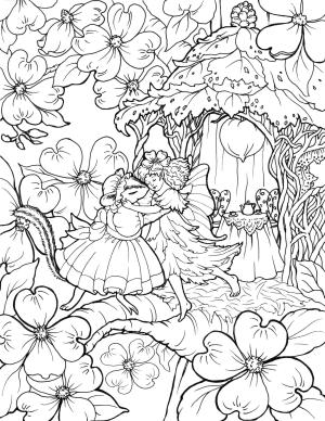 Ilkbahar boyama sayfası,  coloring page, İlkbahar masalı, 