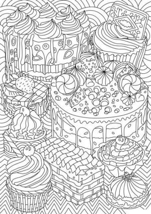 Ilkbahar boyama sayfası,  coloring page, Ruh hali için tatlılar., 