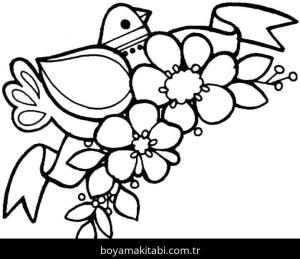 Ilkbahar boyama sayfası – okul öncesi, evde etkinlik