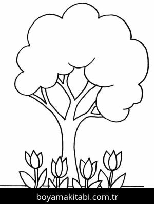 Ilkbahar boyama sayfası – PDF indir, sevimli karakter