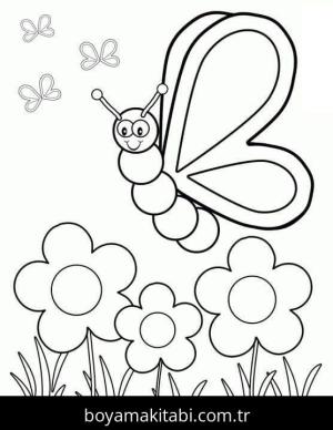 Ilkbahar boyama sayfası – keyifli zaman, renkli çizimler