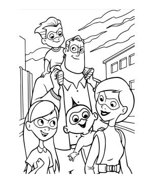 İnanılmaz Aile boyama sayfası,  coloring page, Ücretsiz İnanılmaz Aile, 