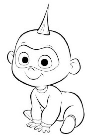 Inanılmaz boyama sayfası,  coloring page, Bebek Jack Jack, 