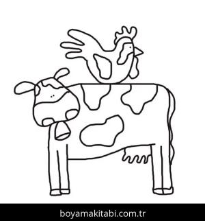 Inek boyama sayfası – yaratıcılığı geliştirir, keyifli zaman