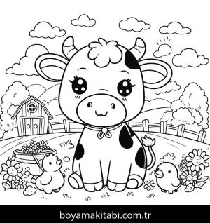 Inek boyama sayfası,  coloring page, , 7)