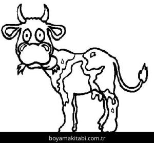 Inek boyama sayfası – sanatsal çalışma, çocuklar için