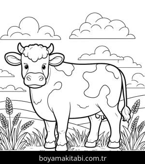 Inek boyama sayfası,  coloring page, , 1)