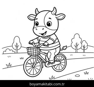 Inek boyama sayfası – okul öncesi, evde etkinlik