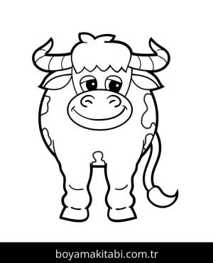 Inek boyama sayfası – boyama çalışması, yaratıcılığı geliştirir