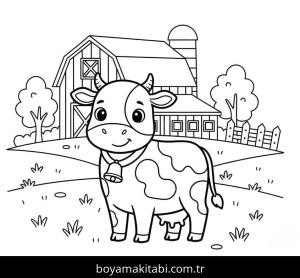 Inek boyama sayfası – yaratıcılığı geliştirir, keyifli zaman