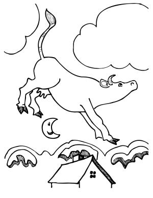 Inek boyama sayfası,  coloring page, Uçan Inek, 