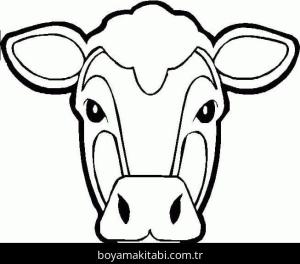 Inek boyama sayfası – sevimli karakter, sanatsal çalışma