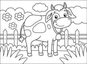 Inek boyama sayfası,  coloring page, Süt Ineği, 