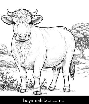 Inek boyama sayfası,  coloring page, , 4)