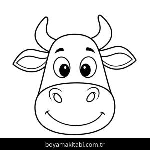 Inek boyama sayfası – eğlenceli etkinlik, el becerilerini geliştirir