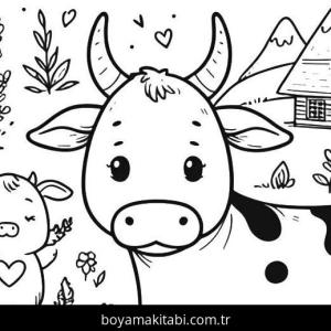 Inek boyama sayfası,  coloring page, , 19)