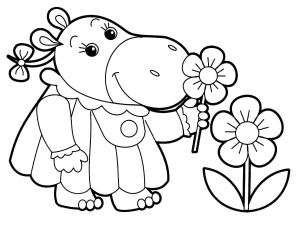 Inek boyama sayfası,  coloring page, Inek Kokulu çiçek, 