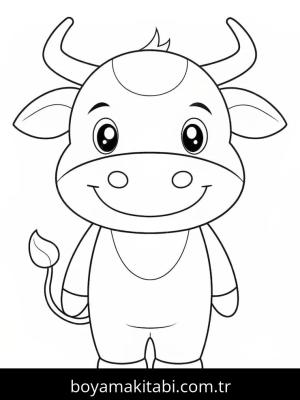 Inek boyama sayfası – yaratıcılığı geliştirir, keyifli zaman