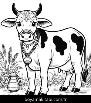 Inek boyama sayfası,  coloring page, , 2)