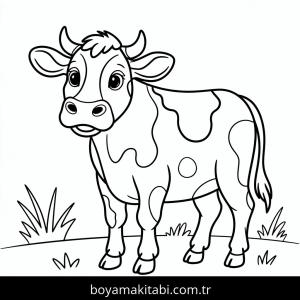 İnekler boyama sayfası – eğlenceli etkinlik, el becerilerini geliştirir