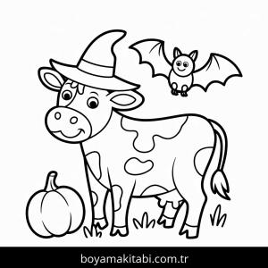 İnekler boyama sayfası – renkli çizimler, okul öncesi