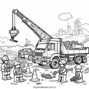 İnşaat İşçisi boyama sayfası – sanatsal çalışma, çocuklar için