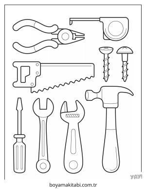 İnşaat İşçisi boyama sayfası – evde etkinlik, ücretsiz yazdır