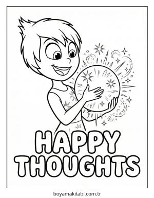 Inside Out boyama sayfası – PDF indir, sevimli karakter