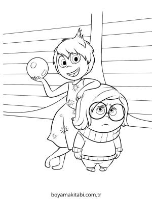 Inside Out boyama sayfası – yaratıcılık, eğlenceli etkinlik