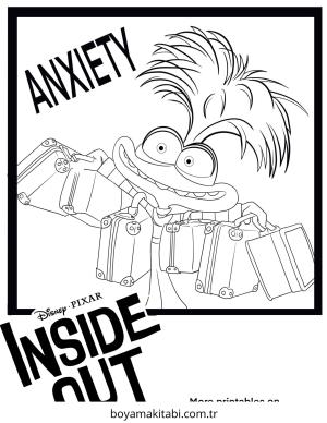 Inside Out boyama sayfası – PDF indir, sevimli karakter