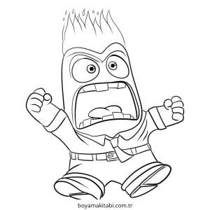 Inside Out boyama sayfası – çizgi film temalı, basit çizim