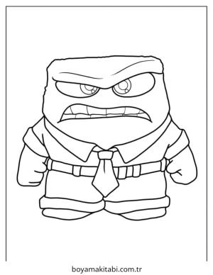 Inside Out boyama sayfası – çizgi film temalı, basit çizim