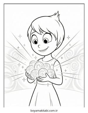 Inside Out boyama sayfası – PDF indir, sevimli karakter