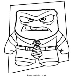 Inside Out boyama sayfası – sanatsal çalışma, çocuklar için