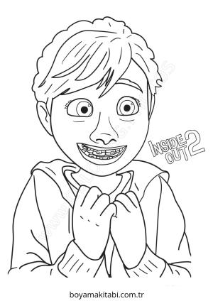 Inside Out boyama sayfası – eğlenceli etkinlik, el becerilerini geliştirir