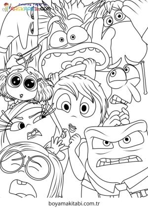 Inside Out boyama sayfası – el becerilerini geliştirir, boyama çalışması