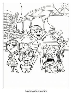 Inside Out boyama sayfası – boyama etkinliği, çocuk aktivitesi
