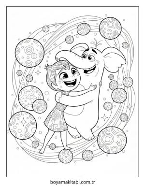 Inside Out boyama sayfası – renkli çizimler, okul öncesi