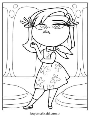 Inside Out boyama sayfası – kolay boyama, eğitici aktivite