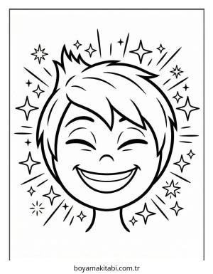 Inside Out boyama sayfası – kolay boyama, eğitici aktivite