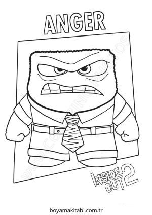 Inside Out boyama sayfası – sanatsal çalışma, çocuklar için