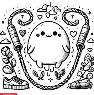 İp Atlama boyama sayfası, coloring page, ,
