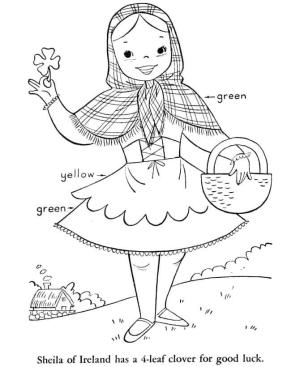 Ireland boyama sayfası,  coloring page, İrlanda Konumundan Shelia, 