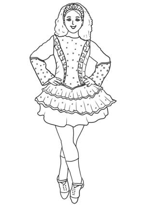 Ireland boyama sayfası,  coloring page, Irlanda Dansı, 