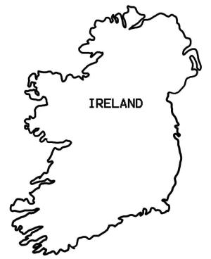 Ireland boyama sayfası,  coloring page, İrlanda Haritası, 