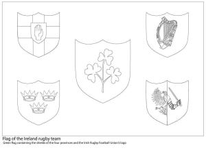 Ireland boyama sayfası,  coloring page, İrlanda Rugby Takımı Bayrağı, 