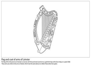 Ireland boyama sayfası,  coloring page, Leinster Bayrağı, 