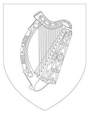 Ireland boyama sayfası,  coloring page, İrlanda Arması, 